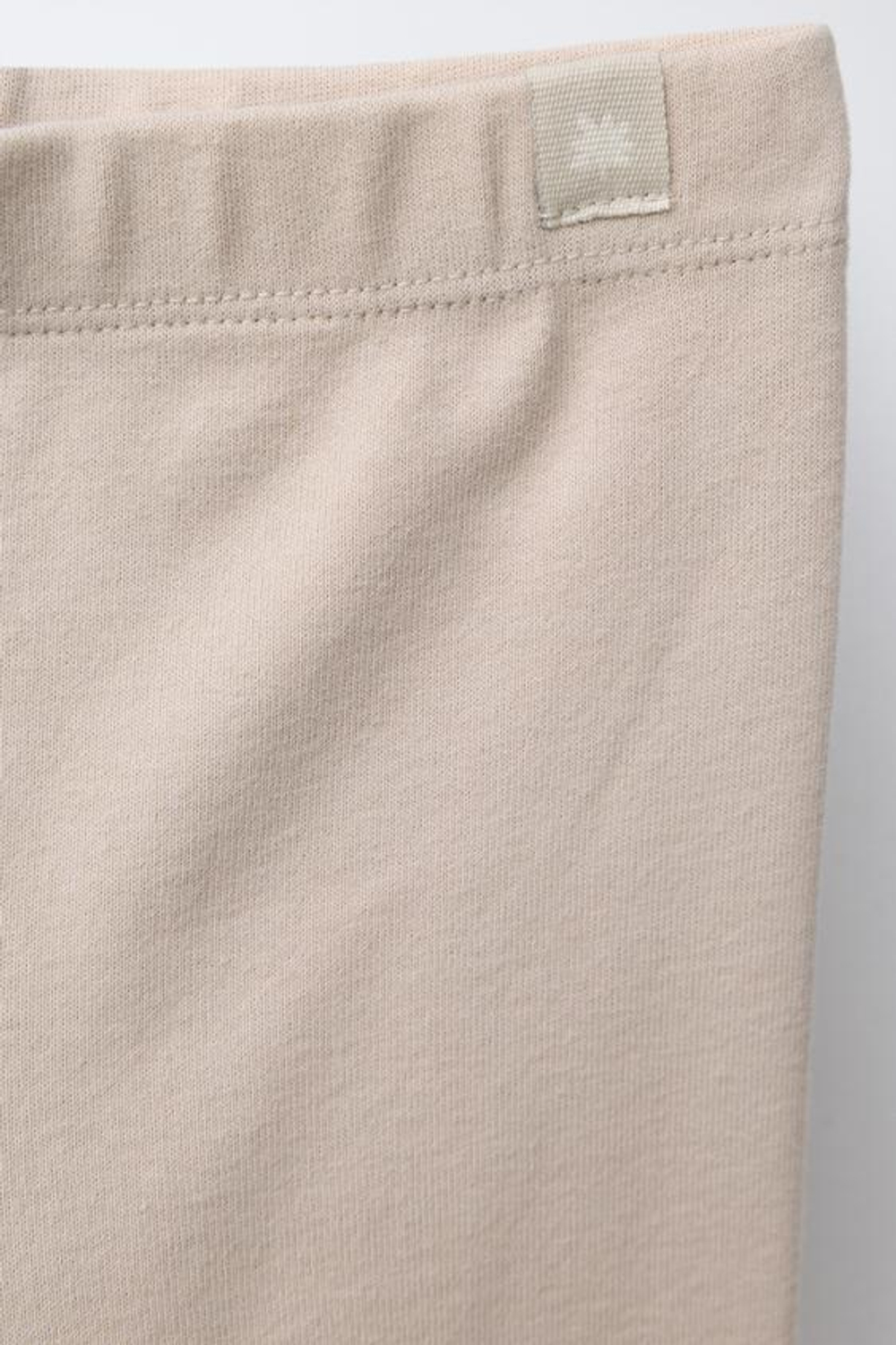 ZARA БАЗОВЫЕ ЛЕГИНСЫ С ЛОГОТИПОМ, СВЕТЛО-БЕЖЕВЫЙ