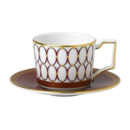 Wedgwood Чашка для эспрессо Renaissance Red 70 мл с блюдцем