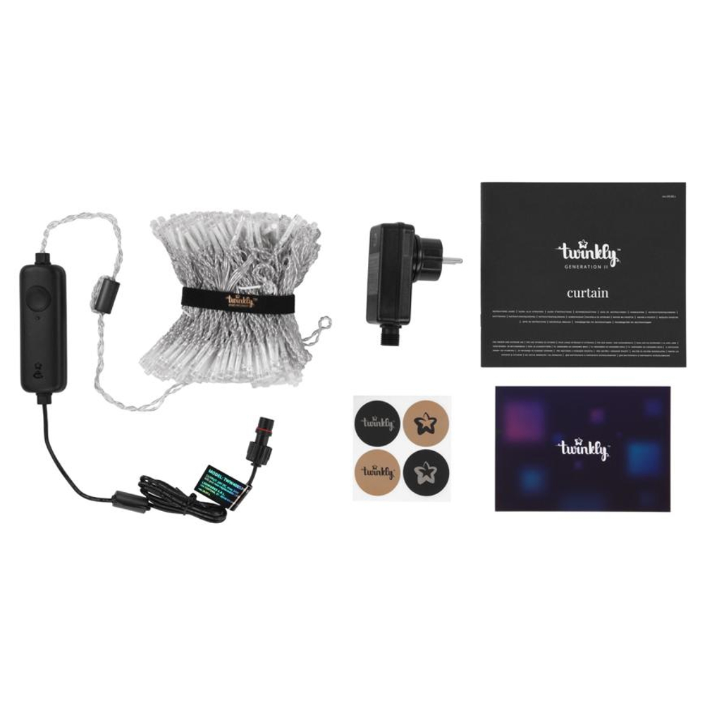 Умная гирлянда «Занавес» Twinkly Curtain, RGB + W (3x2,1 м, 400 светодиодов) Generation II