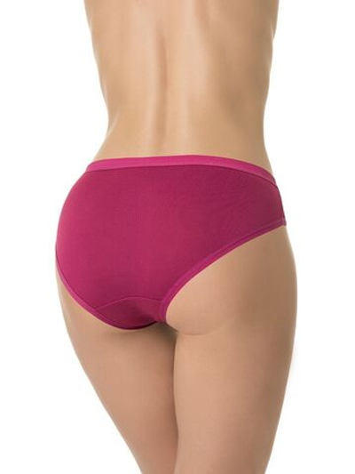 Бамбуковые трусики-слипы со вставками из цветочного кружева (Размер: S) (Цвет: темно-синий)