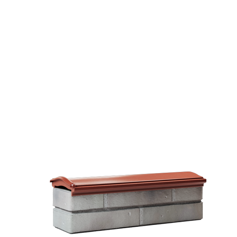 Парапет полимеркомпозитный Monblan 130мм (0,5 кирпич) красный