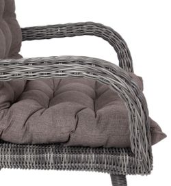 "Толедо" кресло плетеное с подушками, цвет графит