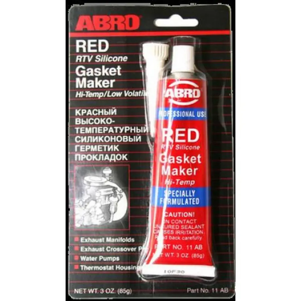 Герметик силиконовый КРАСНЫЙ 85г ABRO 11 AB