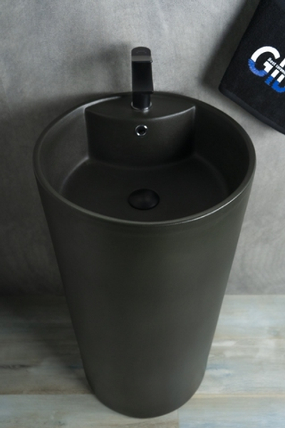 Раковина Gid Nb135bg 81109 накладная черная графит 45x45x85