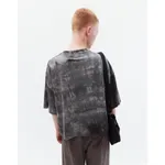 Футболка БИЧ укороченная оверсайз тай-дай темно-серая