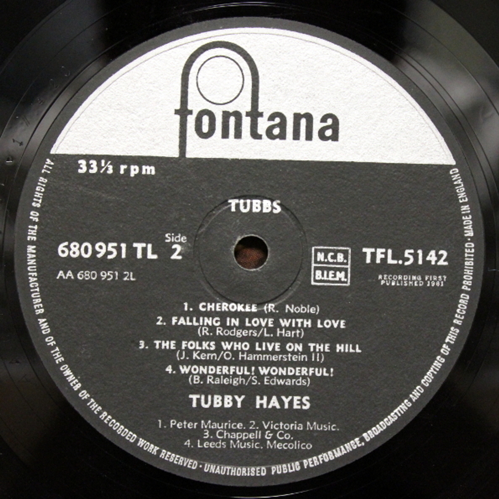 Tubby Hayes / Tubbs (LP)