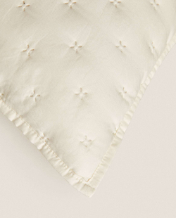 ZARA HOME МЯГКИЙ ЧЕХОЛ ДЛЯ ДЕКОРАТИВНОЙ ПОДУШКИ, ЭКРЮ