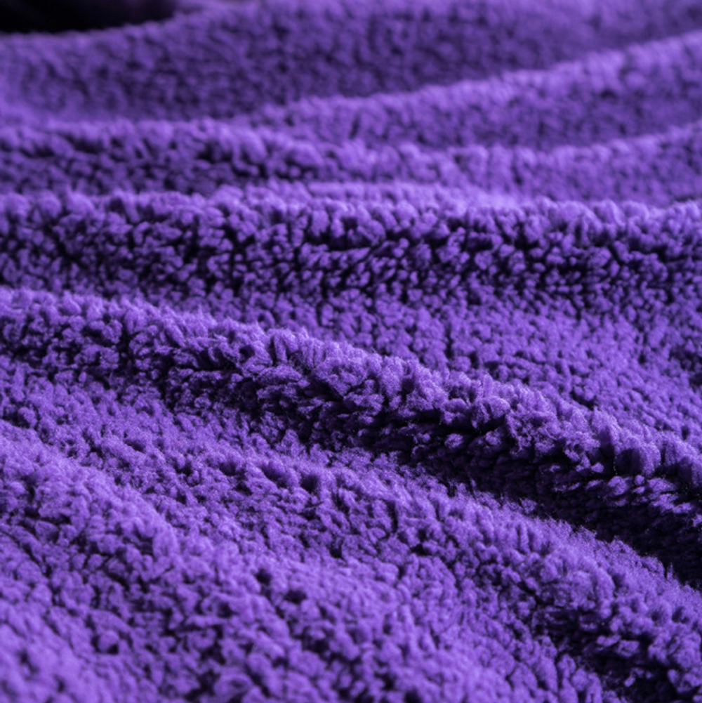 Плед двуспалка Фиолетовый Барашка Велюр-Плюш 200х220