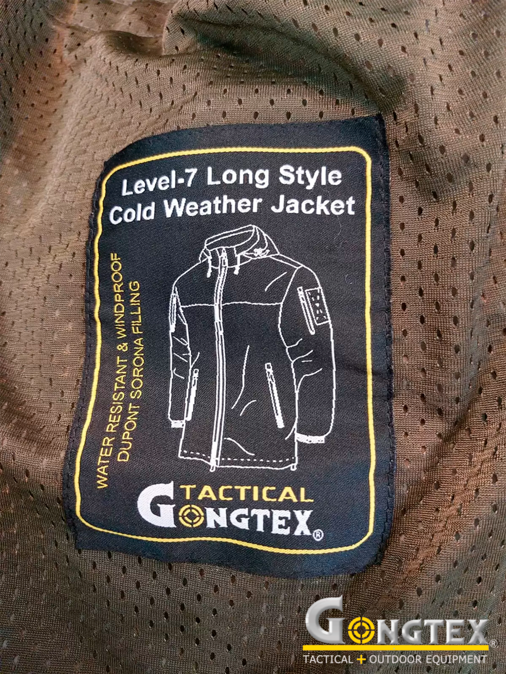 Куртка тактическая Gongtex Level 7 Long Style Cold Weather Jacket. Олива