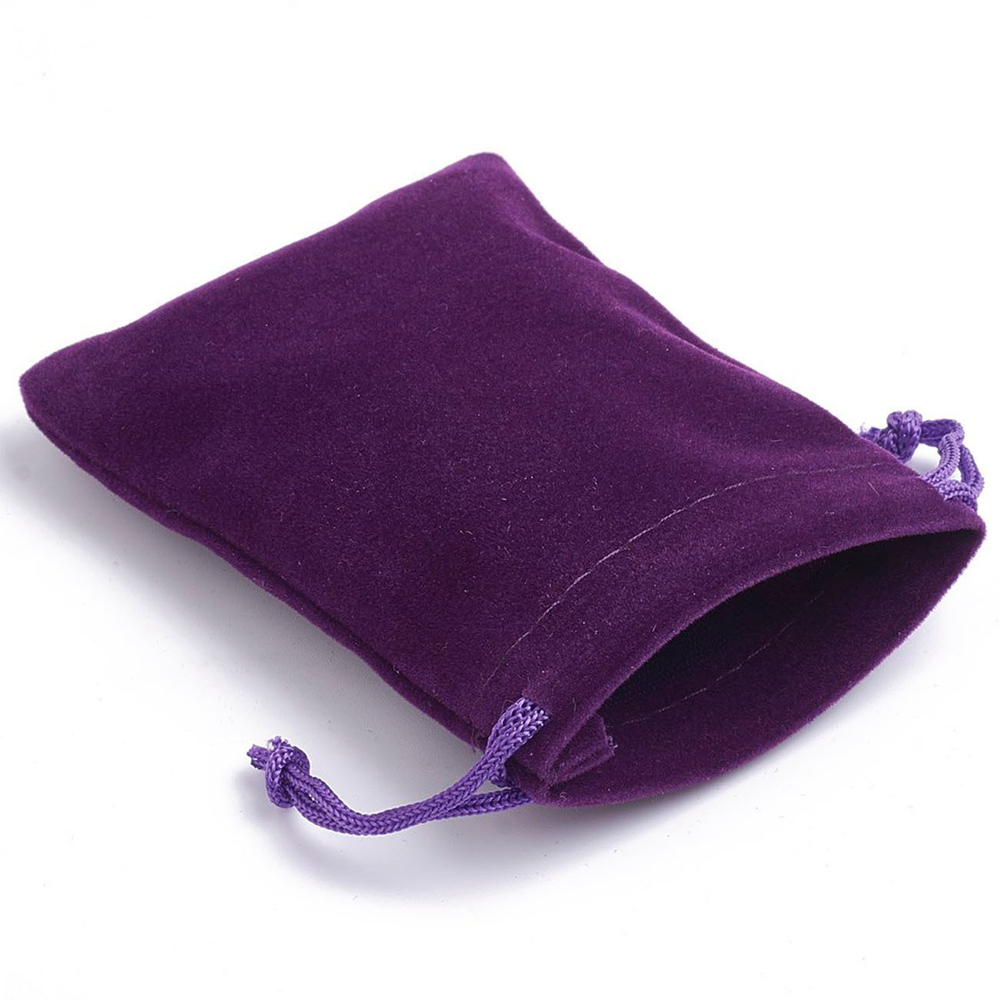 Фиолетовый бархатный подарочный мешочек