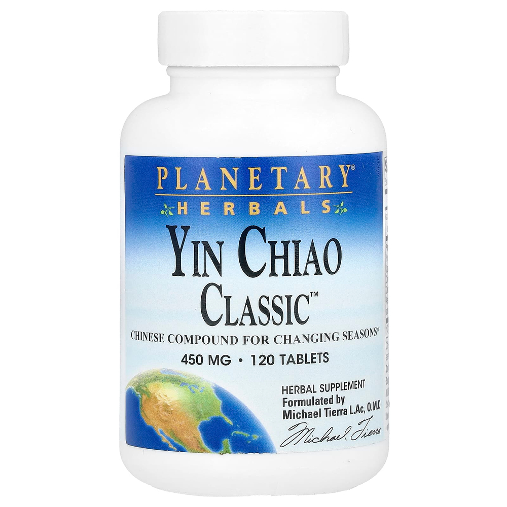 Planetary Herbals, Yin Chiao Classic, 450 мг, 120 таблеток