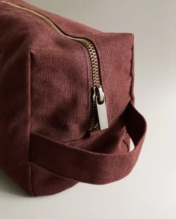 ZARA HOME ПЛЯЖНАЯ КОСМЕТИЧКА, ТЕРРАКОТОВЫЙ