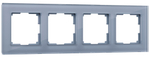 Рамка на 4 поста Favorit (серый,стекло)