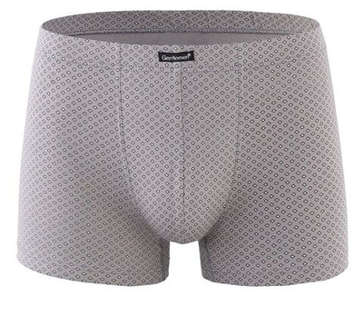 Мужские трусы-боксеры с мелким геометрическим рисунком (Размер: XXL) (Цвет: светло-серый)