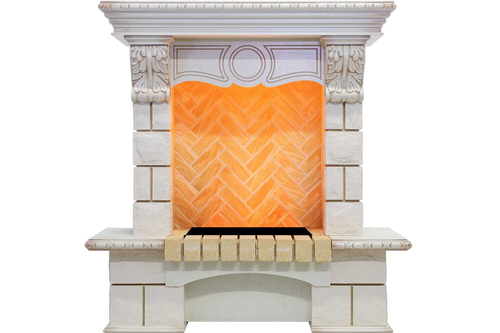 Портал Dimplex Pierre Luxe угловой - Слоновая кость / Шампань (Высота 975мм)