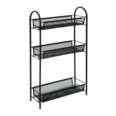 Этажерка 3х-секционная «Ладья 13», цвет черный, 43*17*75,5см