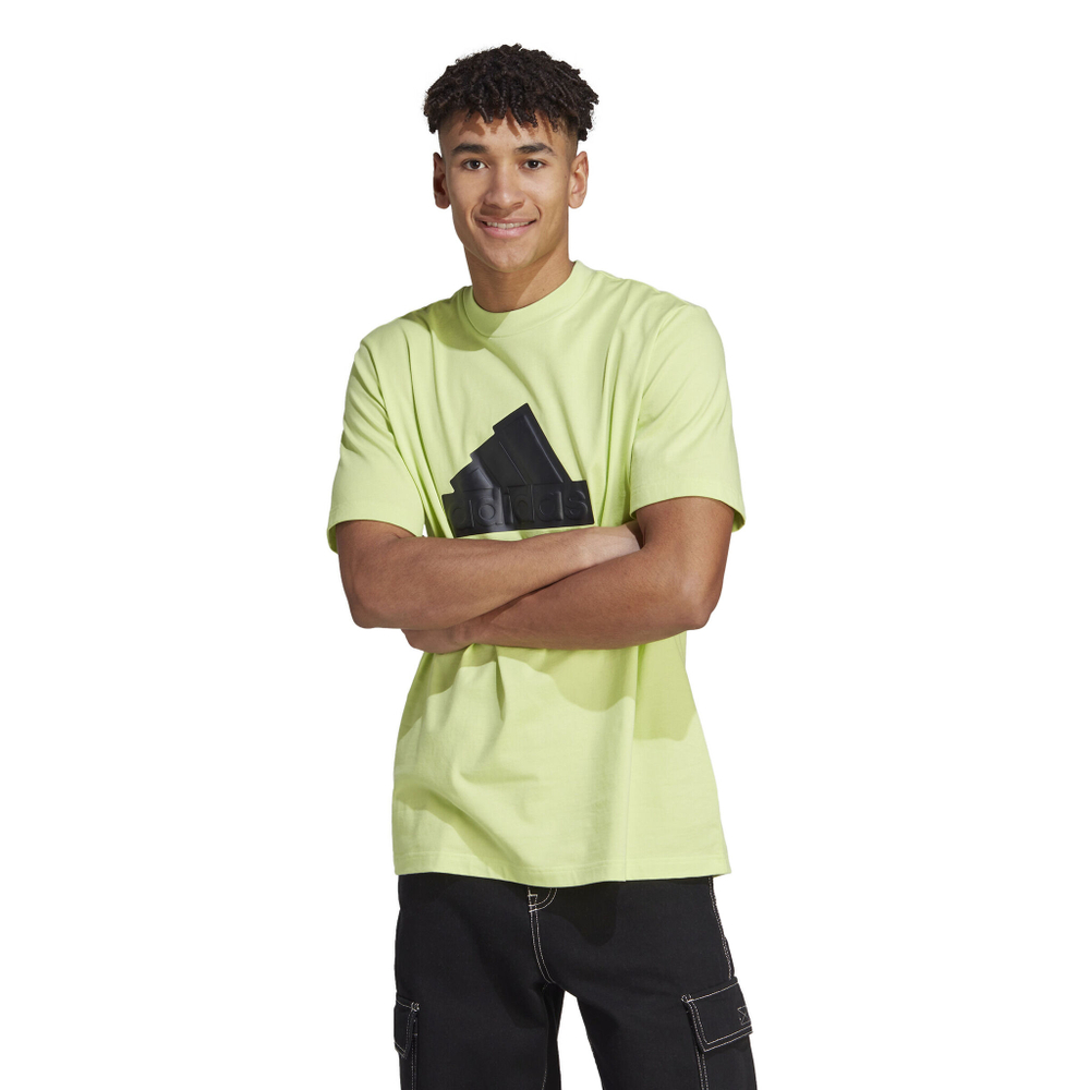 Мужское теннисное поло adidas Future Icon Badge Of Sport T-Shirt Men - Lime, Black