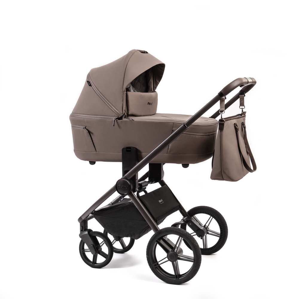 Peppy Коляска детская Monaco thermo 2 в 1 Mocca (кофе), рама серо-коричневая