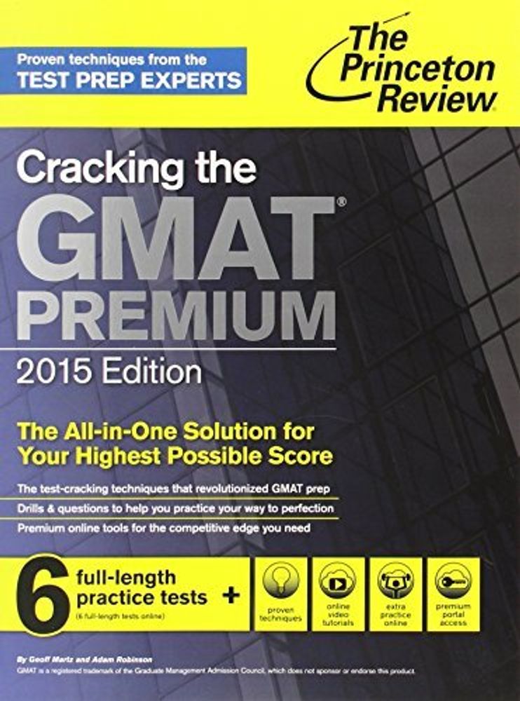 Cracking GMAT w/6 Practice Tests &amp; online access, 2015
