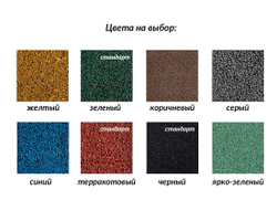 Резиновая плитка EcoStep Ideal Standart 500х500 (15-60 мм) с ровным основанием