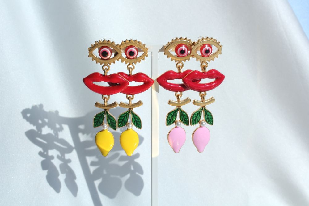 Серьги Cucaracha lemon
