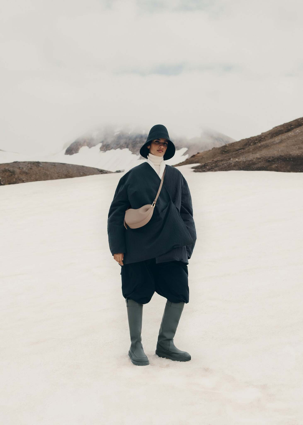 Сумка Polene Tonca EDITION TAUPE GRAINÉ