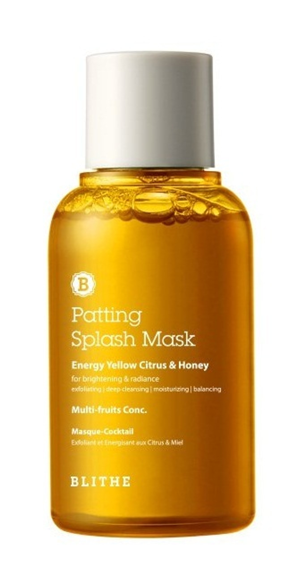 Blithe Сплэш-маска для сияния «Энергия Цитрус и мед» Patting Splash Mask Yellow 70 мл