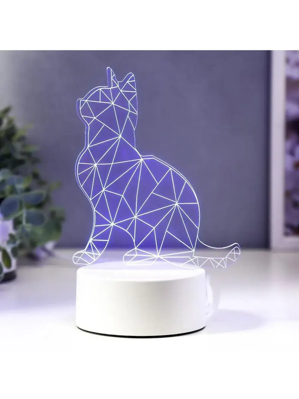 Светильник «Кот сидя» LED RGB от сети
