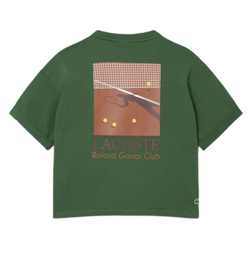 Женская теннисная футболка Lacoste Roland-Garros Edition Graphic - green
