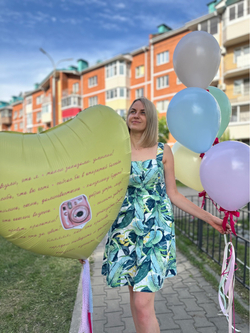 Большое сердце с фото с доставкой по Хабаровску №5340