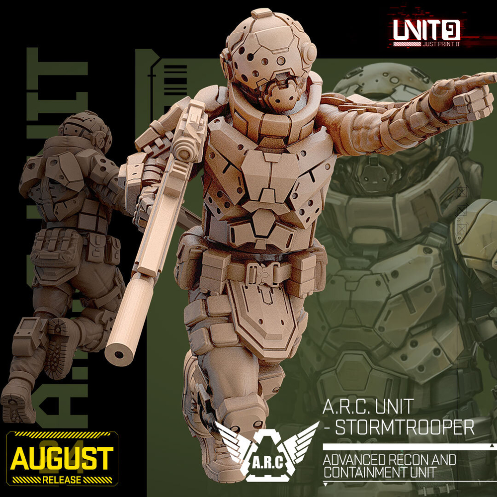Подразделение штурмовиков АРС Cyberpunk - A.R.C. Unit - Stormtroopers 32mm Миниатюры