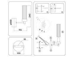 Ambrella Настенный светильник со стеклянным плафоном Modern LH55164