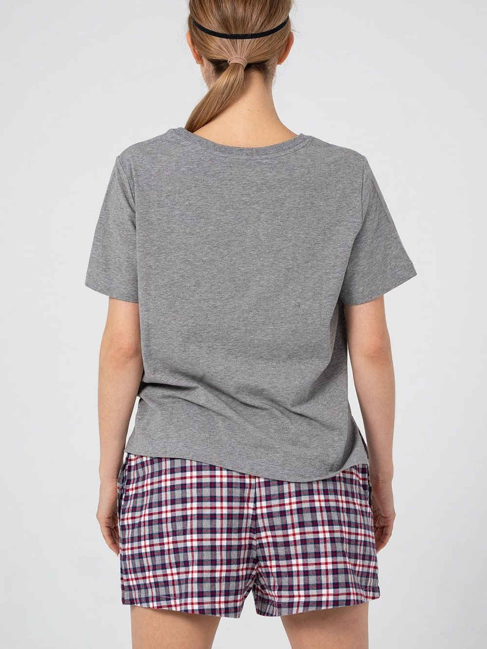 Уютный пижамный комплект с маской (Размер: S) (Цвет: серый)