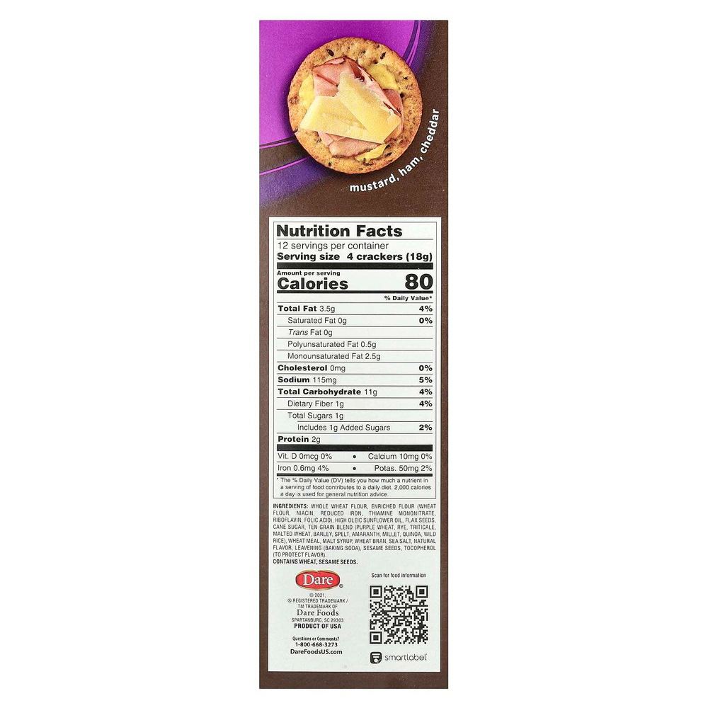 Breton Original Crackers, Крекеры, из нескольких видов злаков, 207 г (7,3 унции)