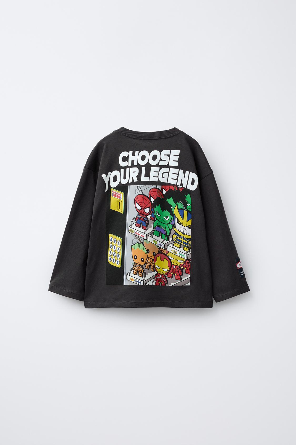 ZARA ФУТБОЛКА С ПРИНТОМ THE AVENGERS © MARVEL, АНТРАЦИТОВО-СЕРЫЙ