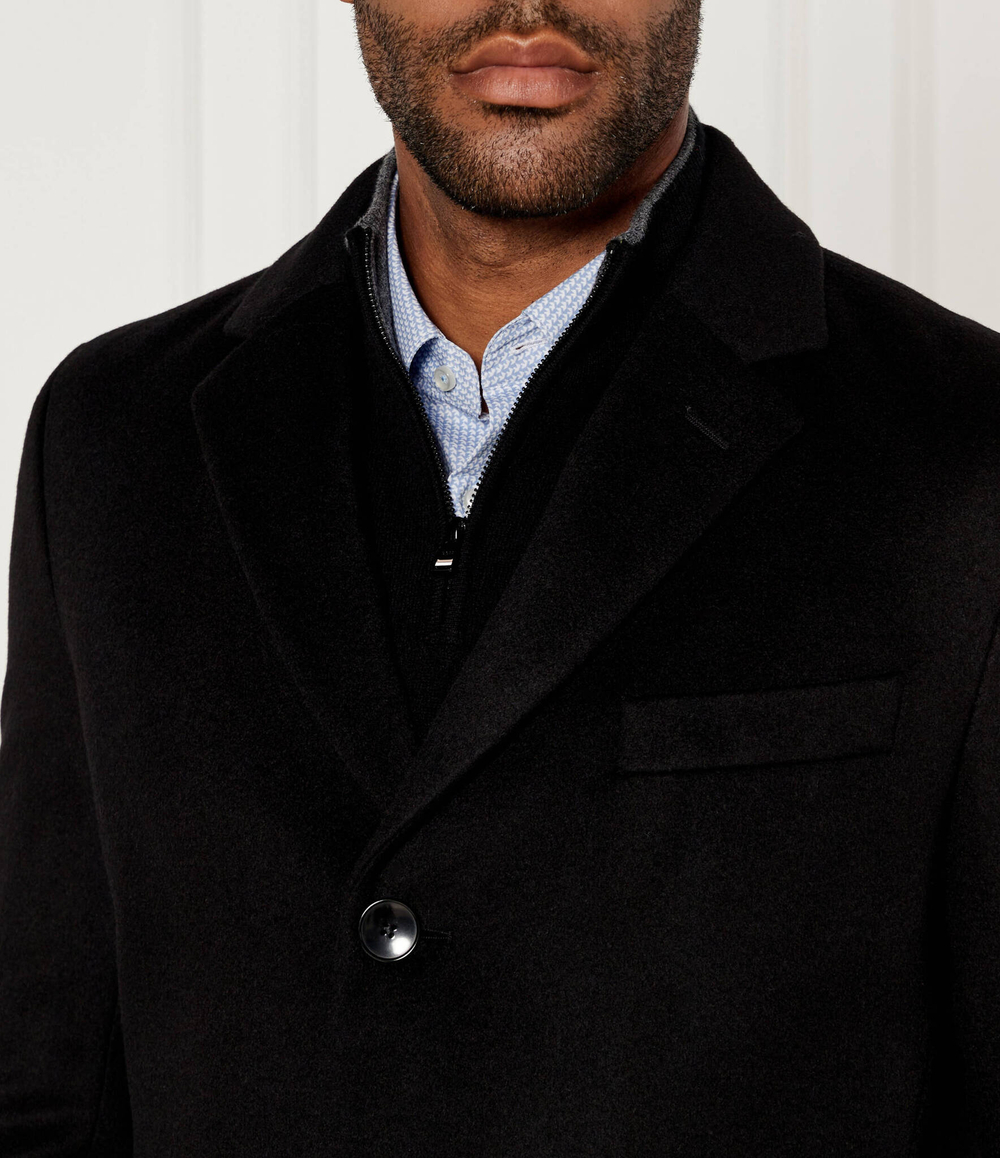 Хлопковое пальто hyde BOSS BLACK - черный(50525739)