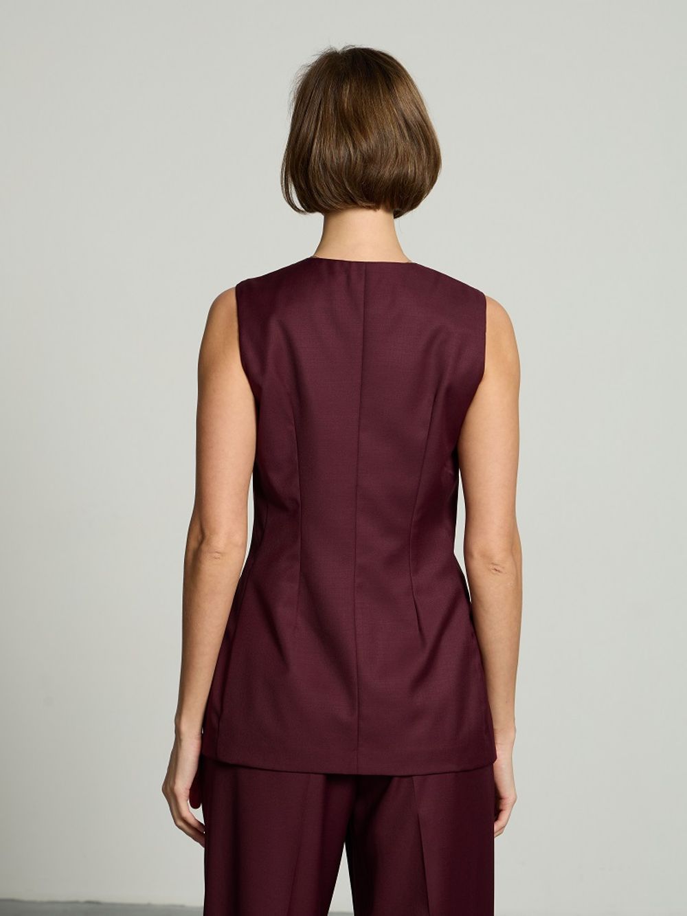 Жилет Каролина бордо шерсть