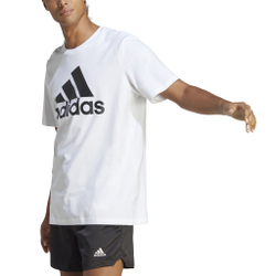 Мужское теннисное поло adidas Essentials Single Jersey Big Logo T-Shirt Men - White, Black