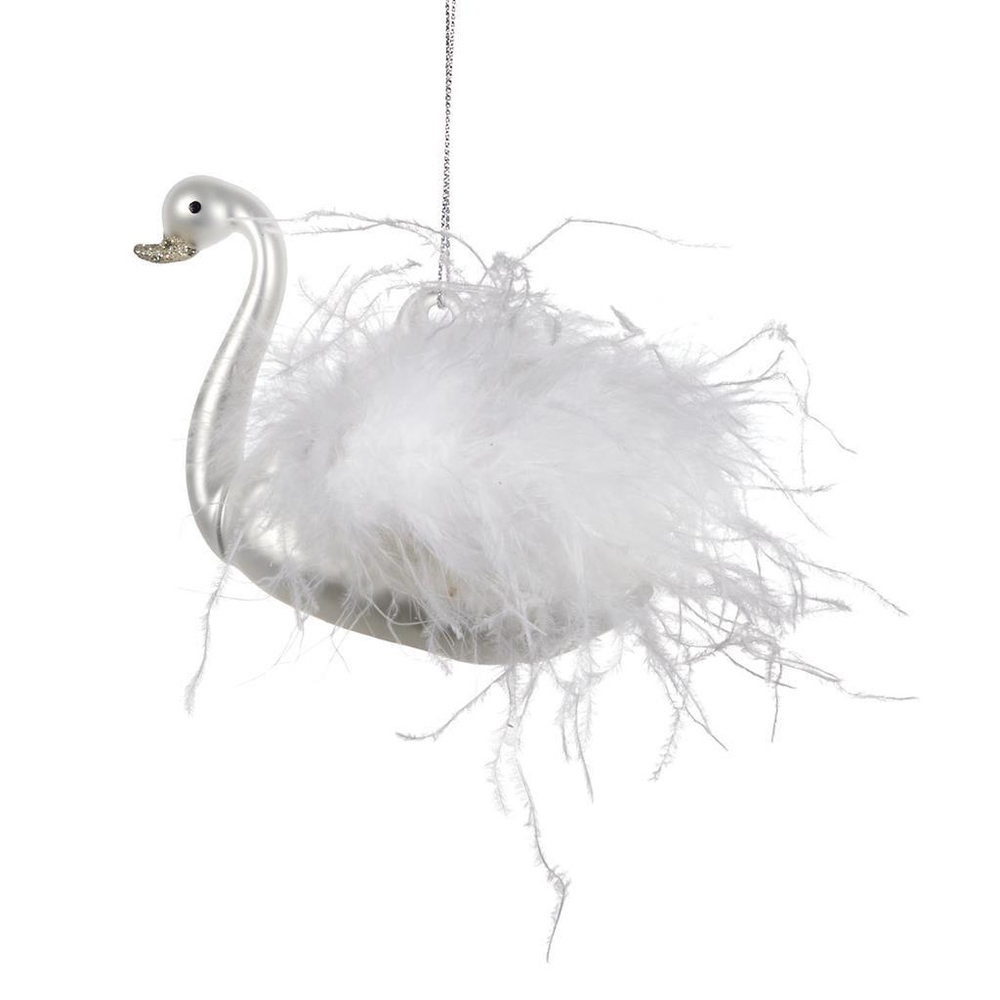 Лебедь с перьями 12см Goodwill Swan