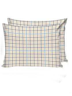 Постельное белье Сказка "Гусиная лапка" евро Наволочка 50х70 см 2 шт Простынь на резинке 180х200 см Пододеяльник 200х215 см, перкаль