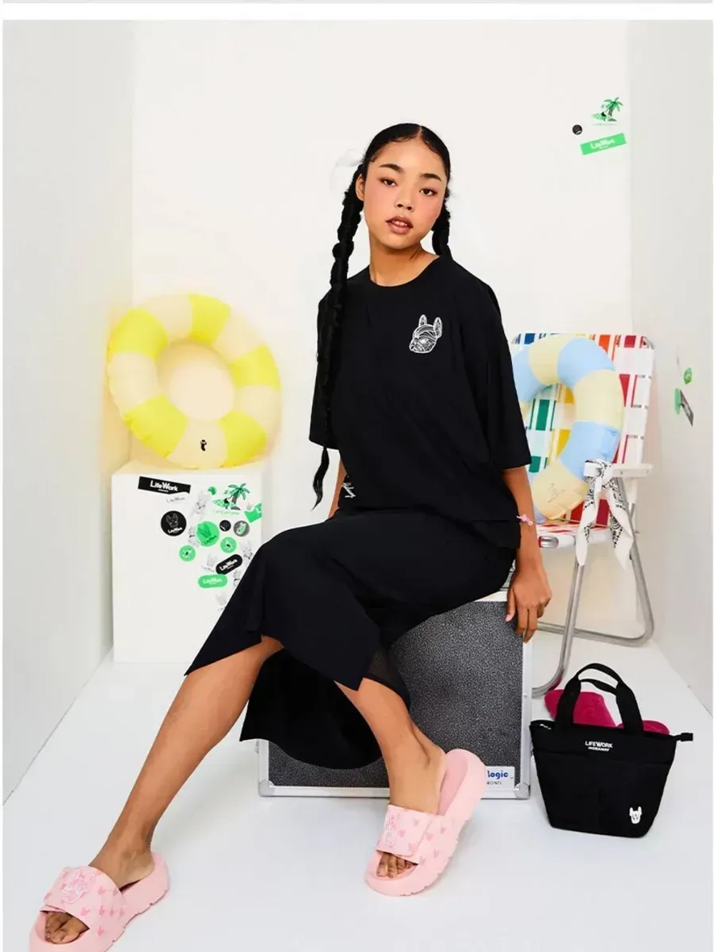 Шлепанцы на липучке spacerun (ladogram)