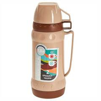 Термос со стеклянной колбой 1 л Alpenkok AK-10034S бежевый