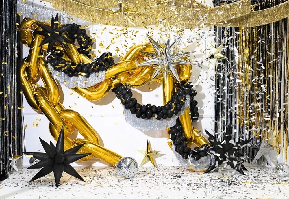 Шар (26"/66 см) Фигура, Звезда составная, Серебро