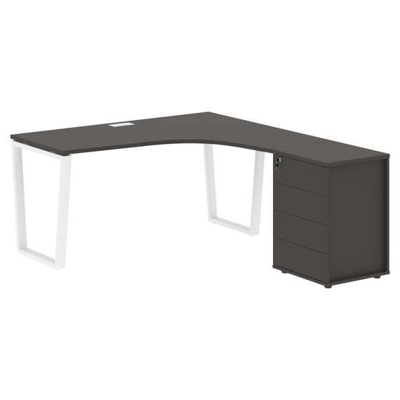 Стол эргономичный с тумбой EVCET 1518(R) 1560х1880х750 EDIS