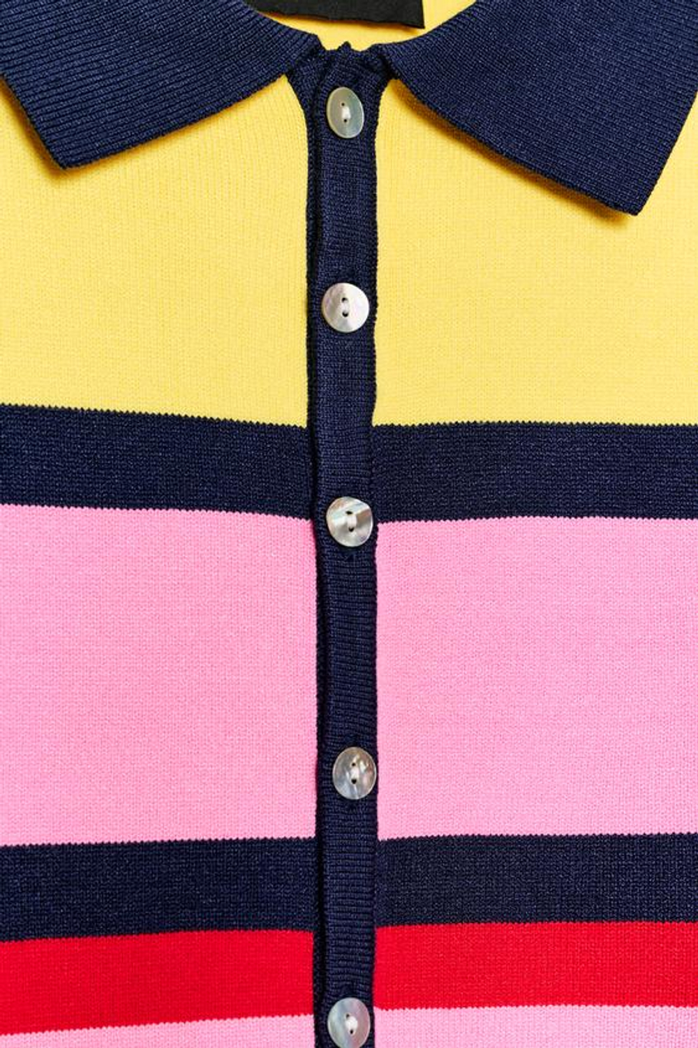 ZARA ТРИКОТАЖНОЕ ПОЛО В ПОЛОСКУ, РАЗНОЦВЕТНЫЙ