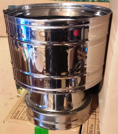 Оголовок дефлектор сэндвича 150/230 мм нерж. (AISI 430/0,5 мм), ECOFLUE