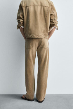 ZARA ДЖИНСЫ RELAXED FIT, РЫЖЕВАТО-КОРИЧНЕВЫЙ