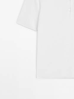 Massimo Dutti Хлопковая футболка поло, белый