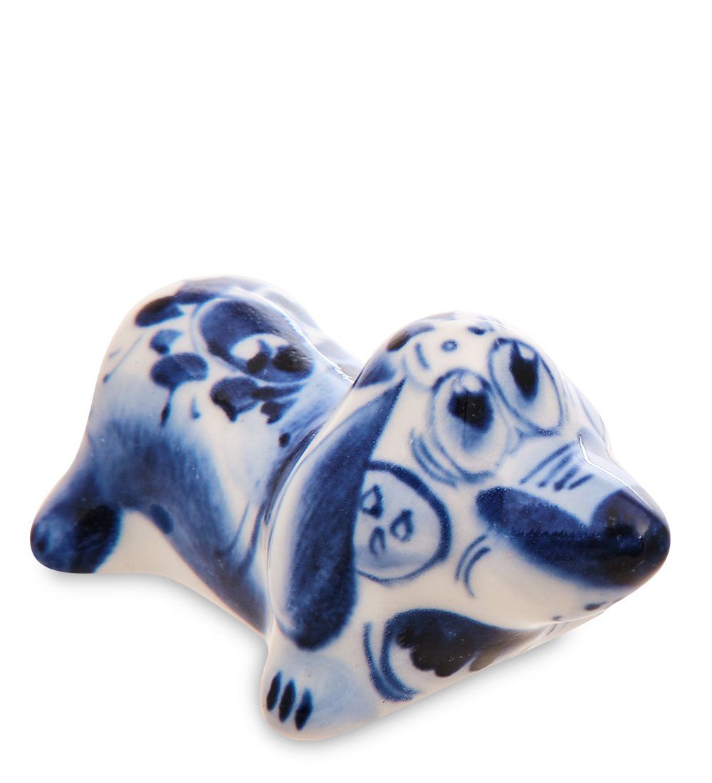 ГЛ- 721 Фигурка «Такса» (Гжельский фарфор)