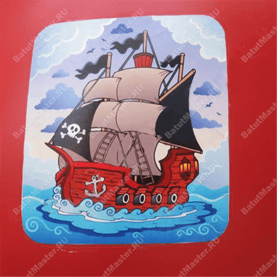 Большой надувной батут-горка "Корабль флибустьеров" 14*8*6 м